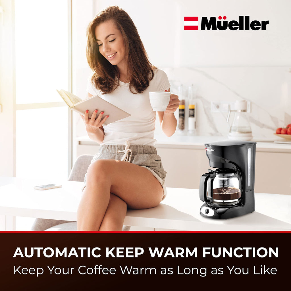 12-Cup Drip Coffee Maker with Glass Carafe B527