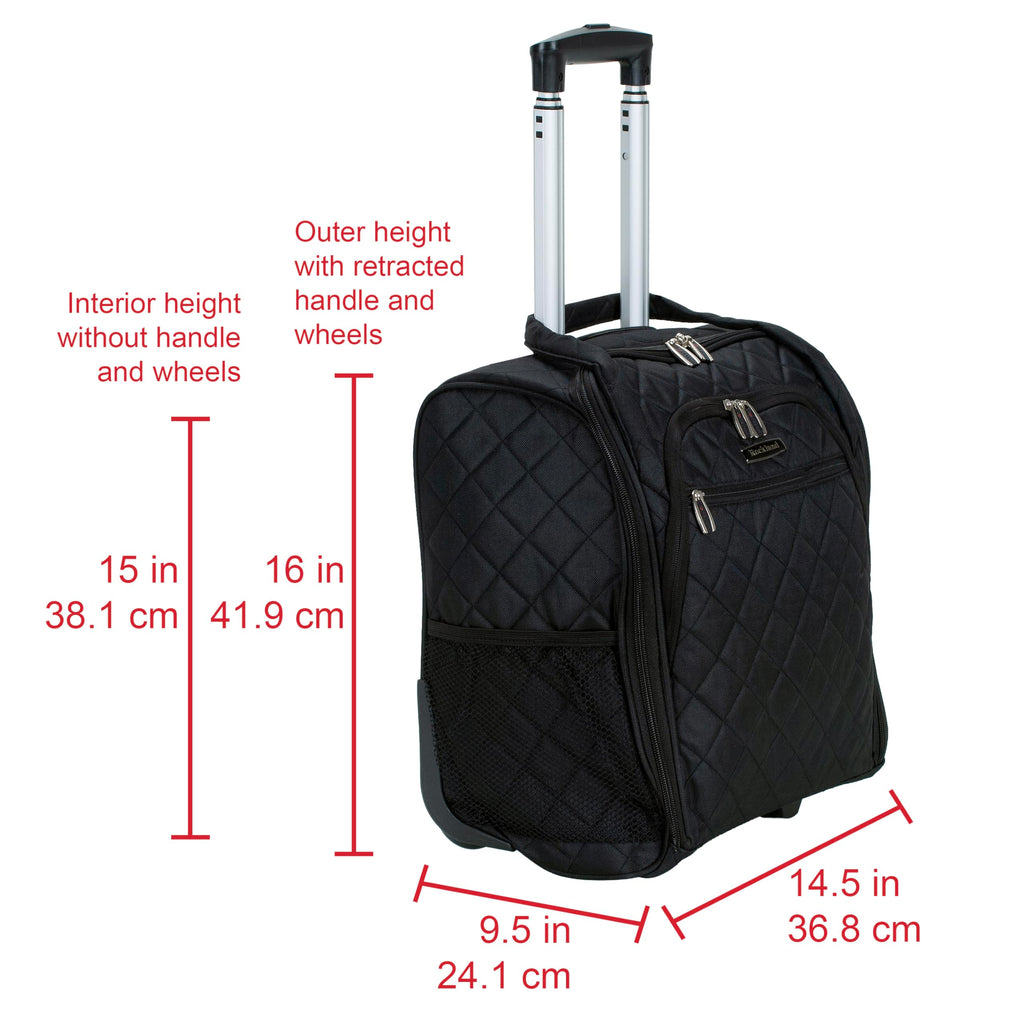 Black Wheeled Underseater Carry-On Luggage H205