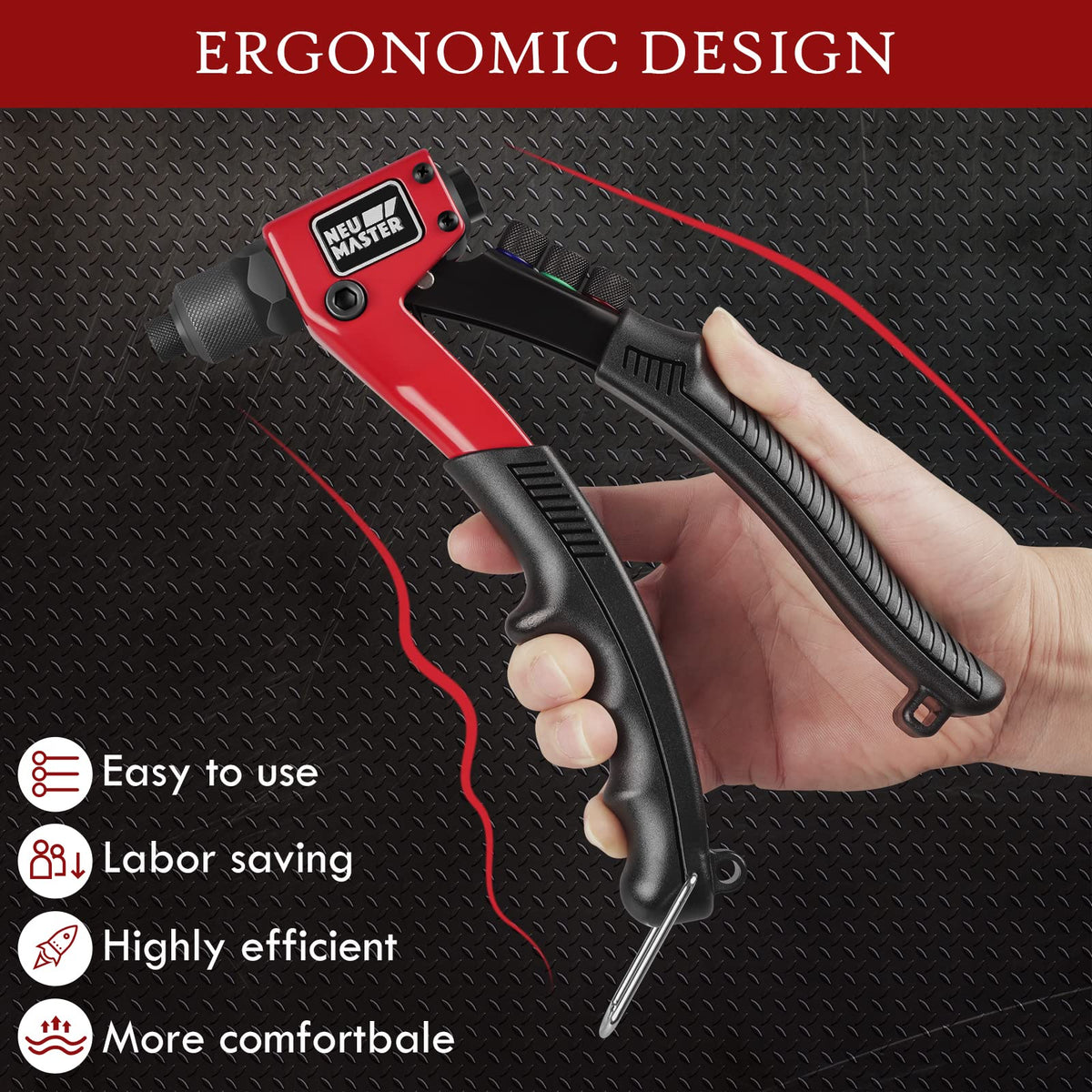 Rivet Gun Tool Kit with 200 Rivets V551