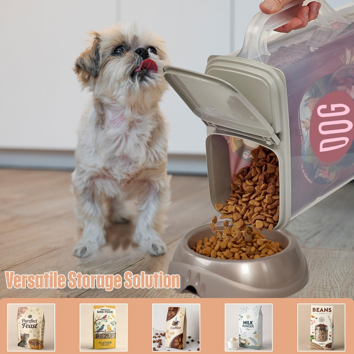 8 Quart Pet Food Storage Container with Scoop U73431