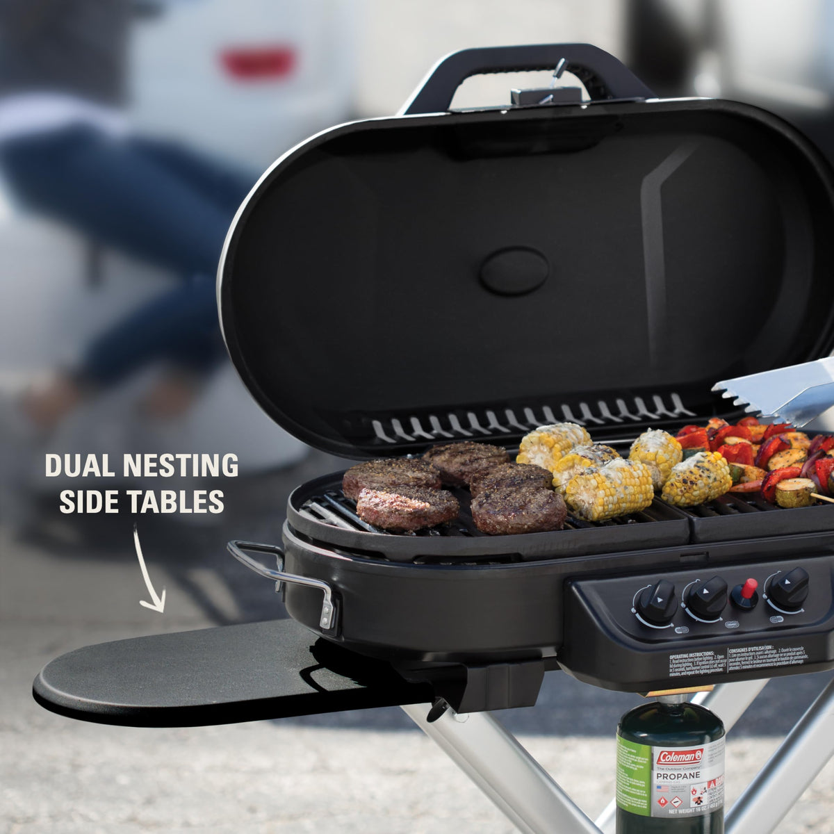 Portable Propane Grill, 3 Burners, Red Z902