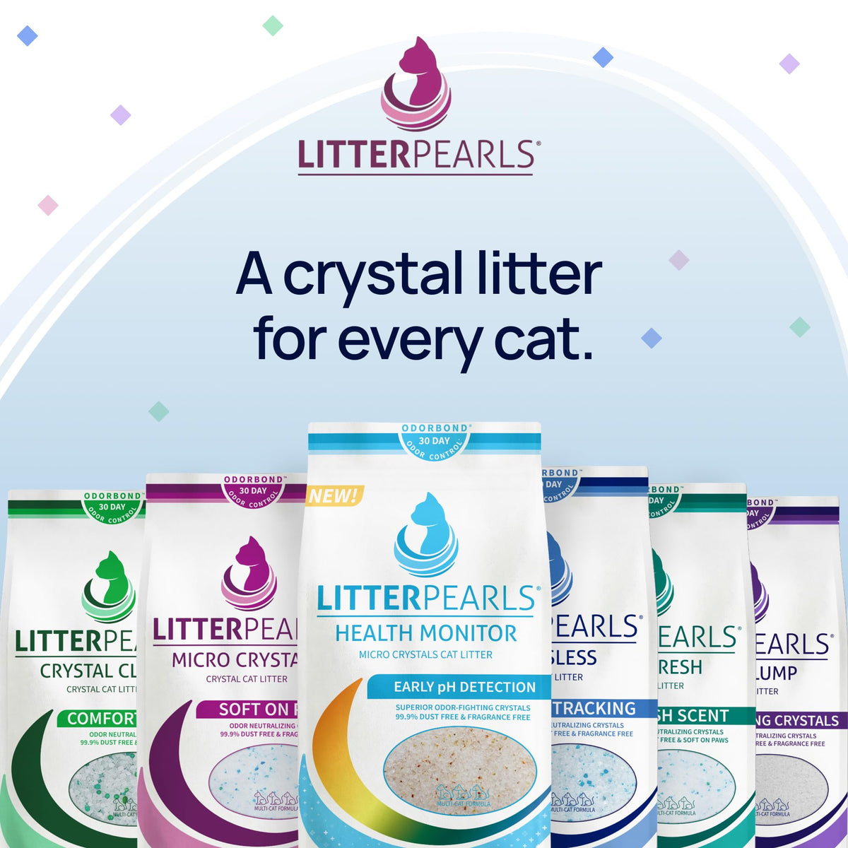 Unscented Non-Clumping Crystal Cat Litter, 7 lb Q9587