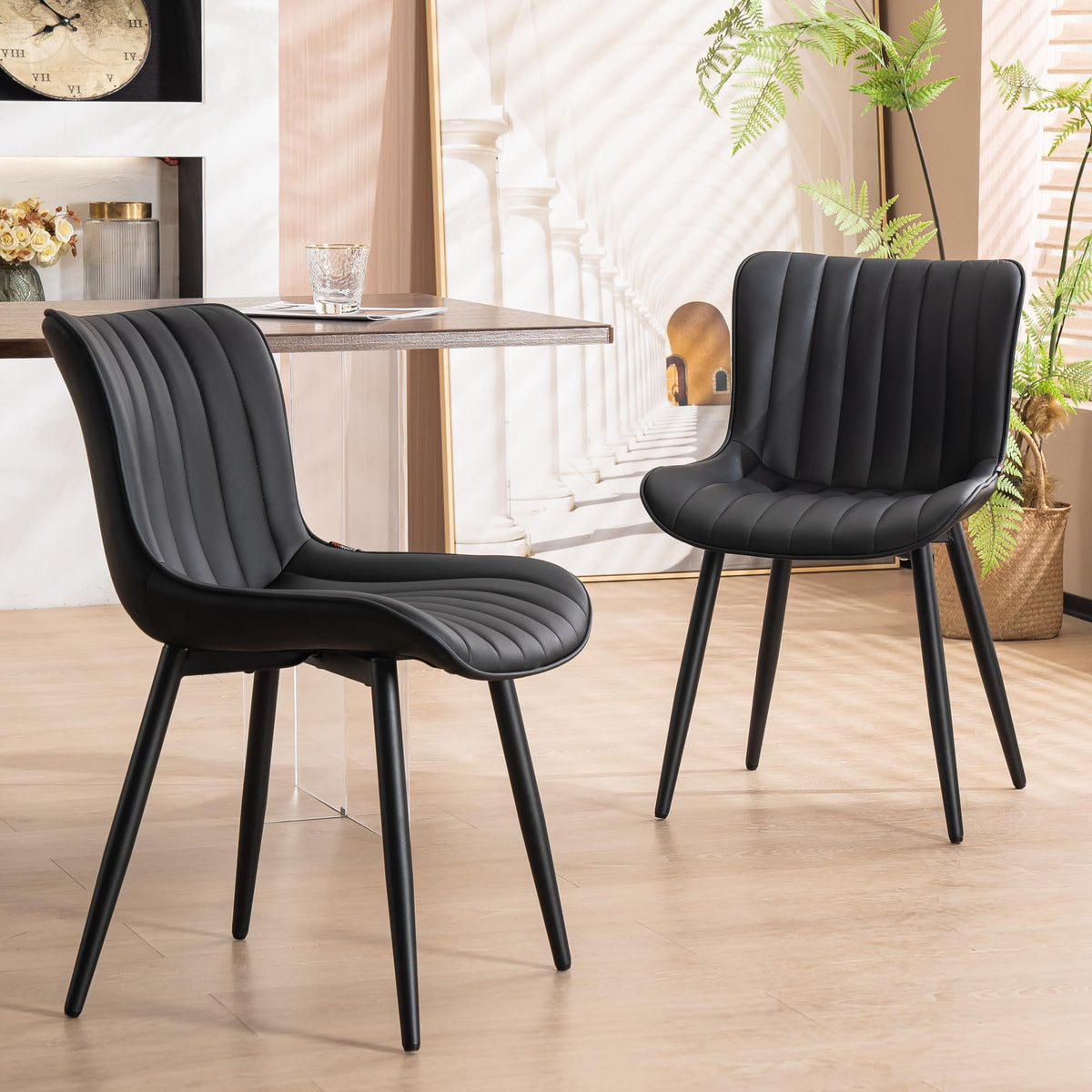 Black Dining Chairs Set of 2 K37266