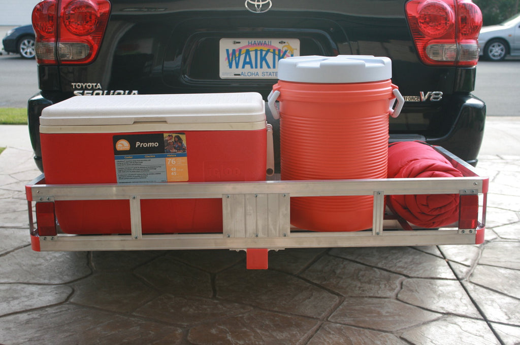 Aluminum Hitch Cargo Carrier with High Side Rails D628