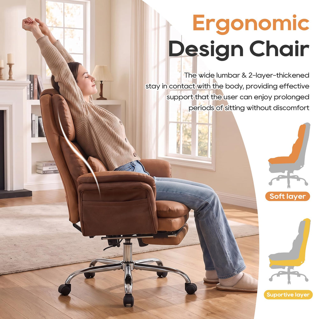 Big and Tall Office Chair with Flip Armrests J27477
