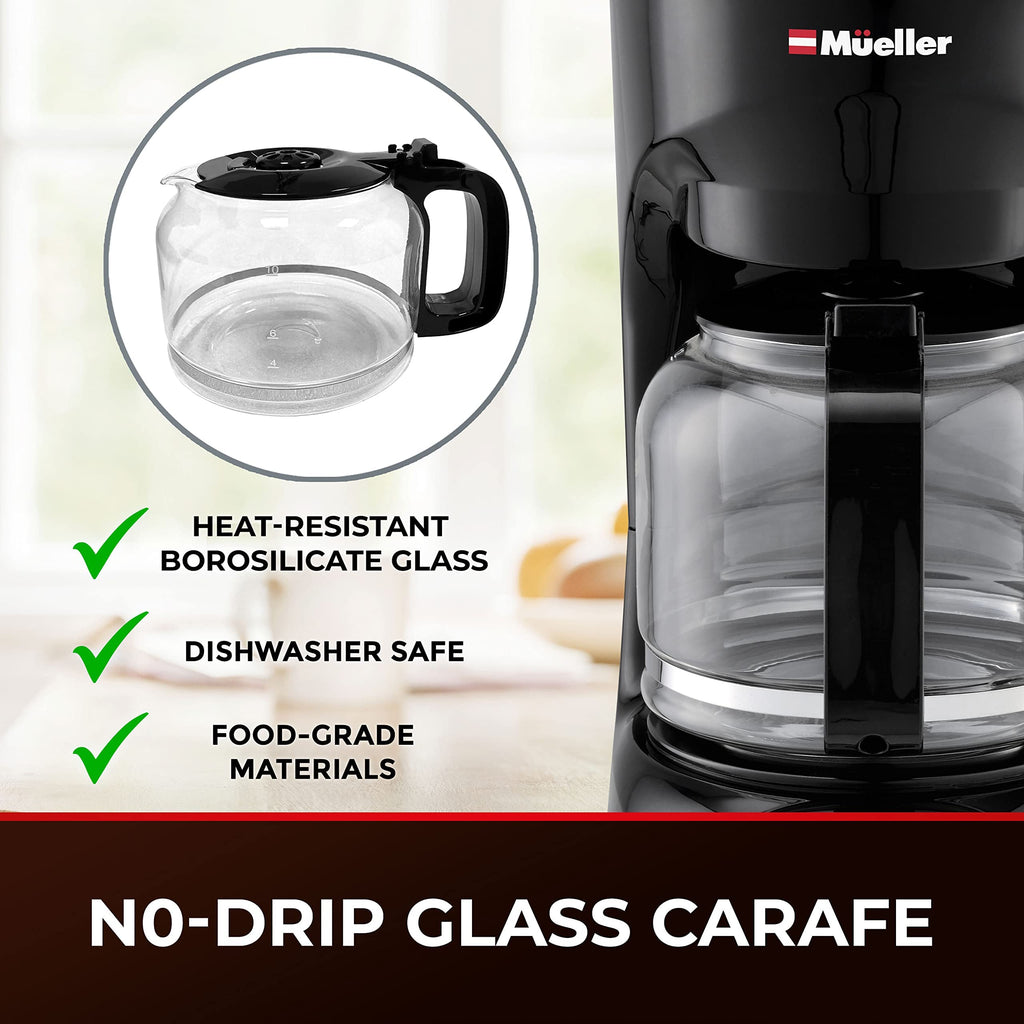 12-Cup Drip Coffee Maker with Glass Carafe B527