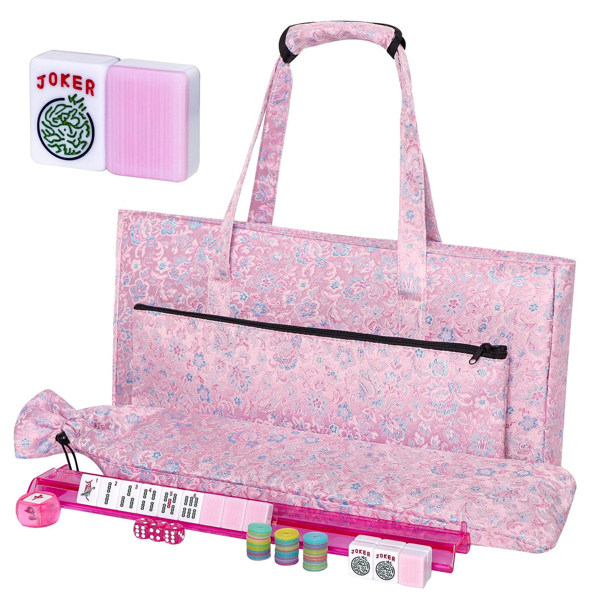 American Mahjong Game Set 166 Pink Tiles W953791