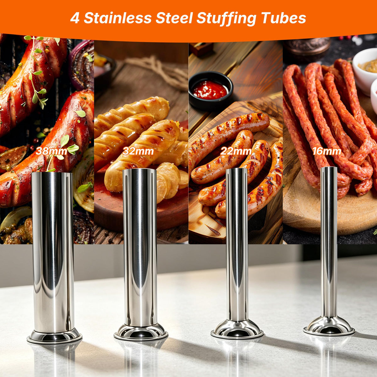 Stainless Steel Vertical Sausage Stuffer 15Lb Z4444