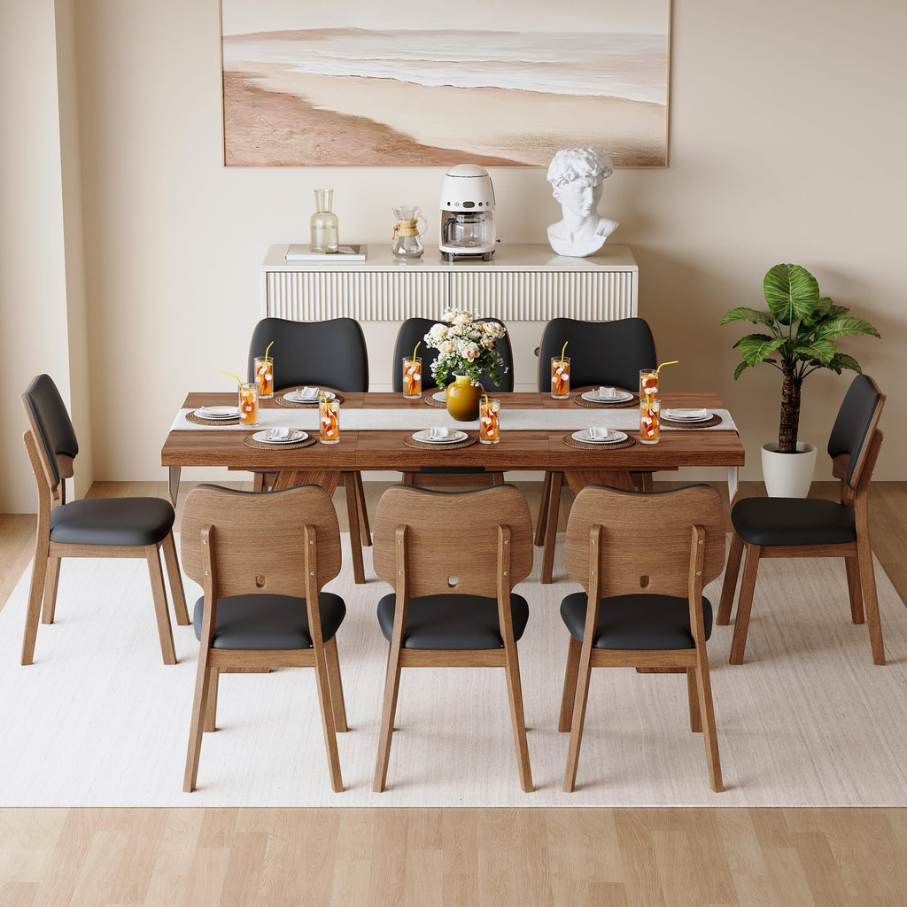 71" Wood Dining Table Set for 8 I674785