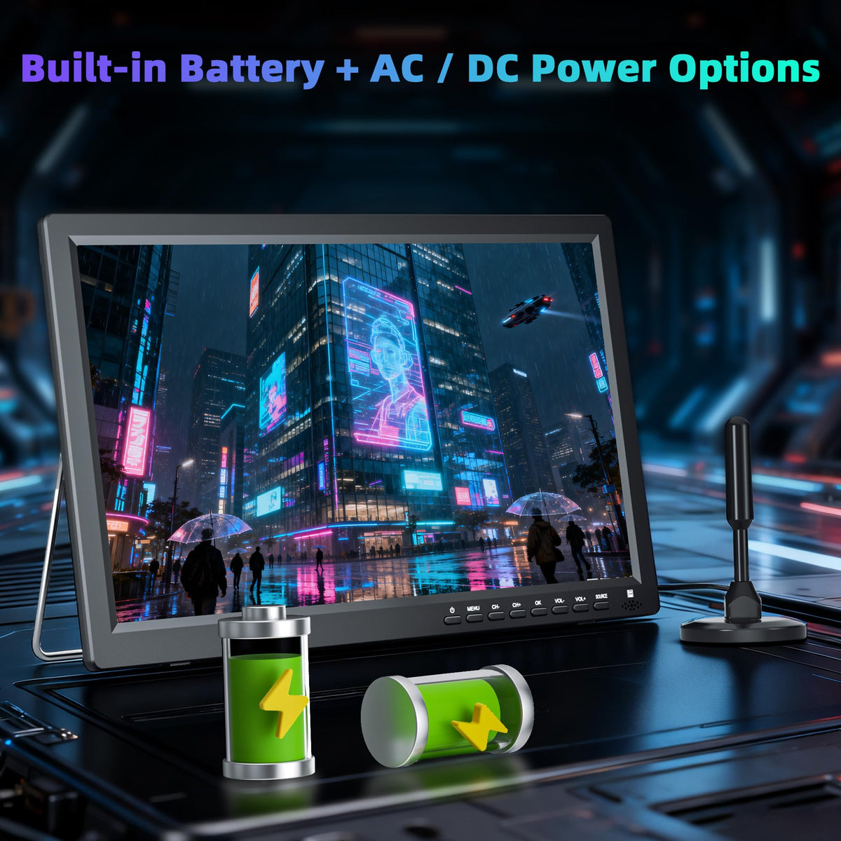 15.6 inch Portable TV with Antenna X994583