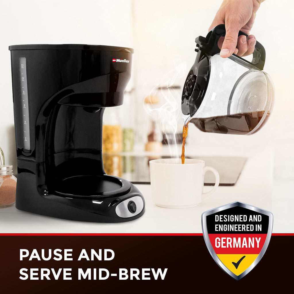 12-Cup Drip Coffee Maker with Glass Carafe B527