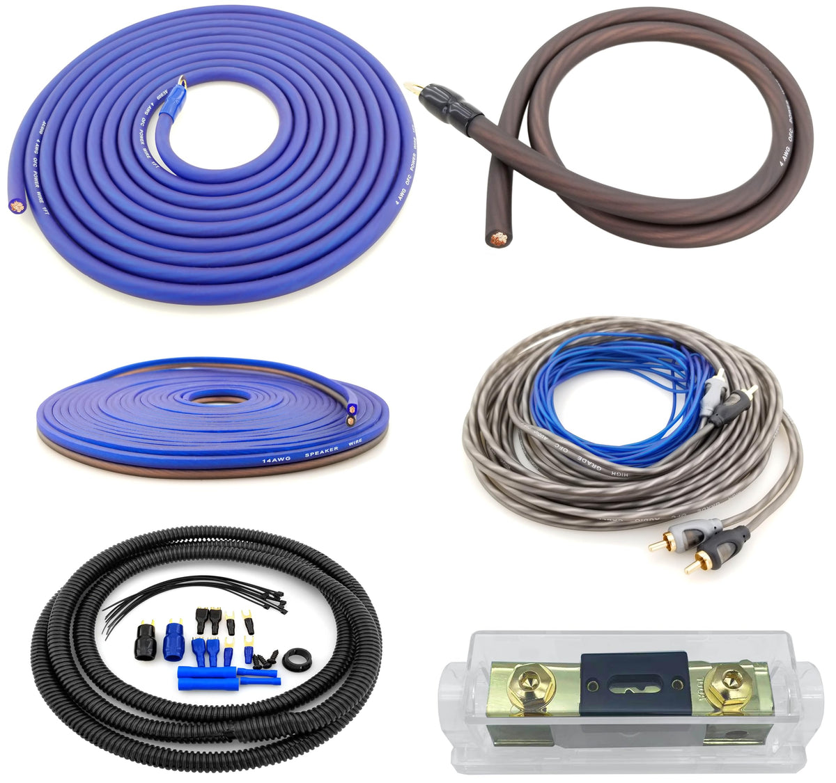 4 AWG 100% Copper Car Audio Amp Wire Kit B733