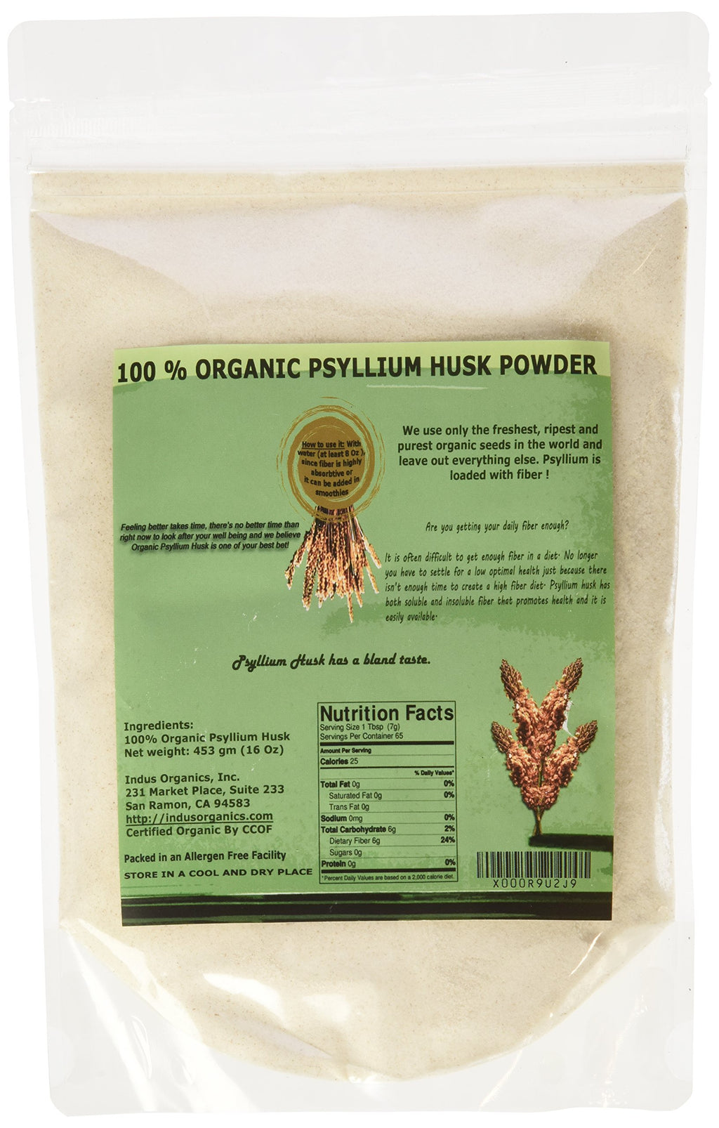 Psyllium Husk Powder 1 Lb Bag E2410