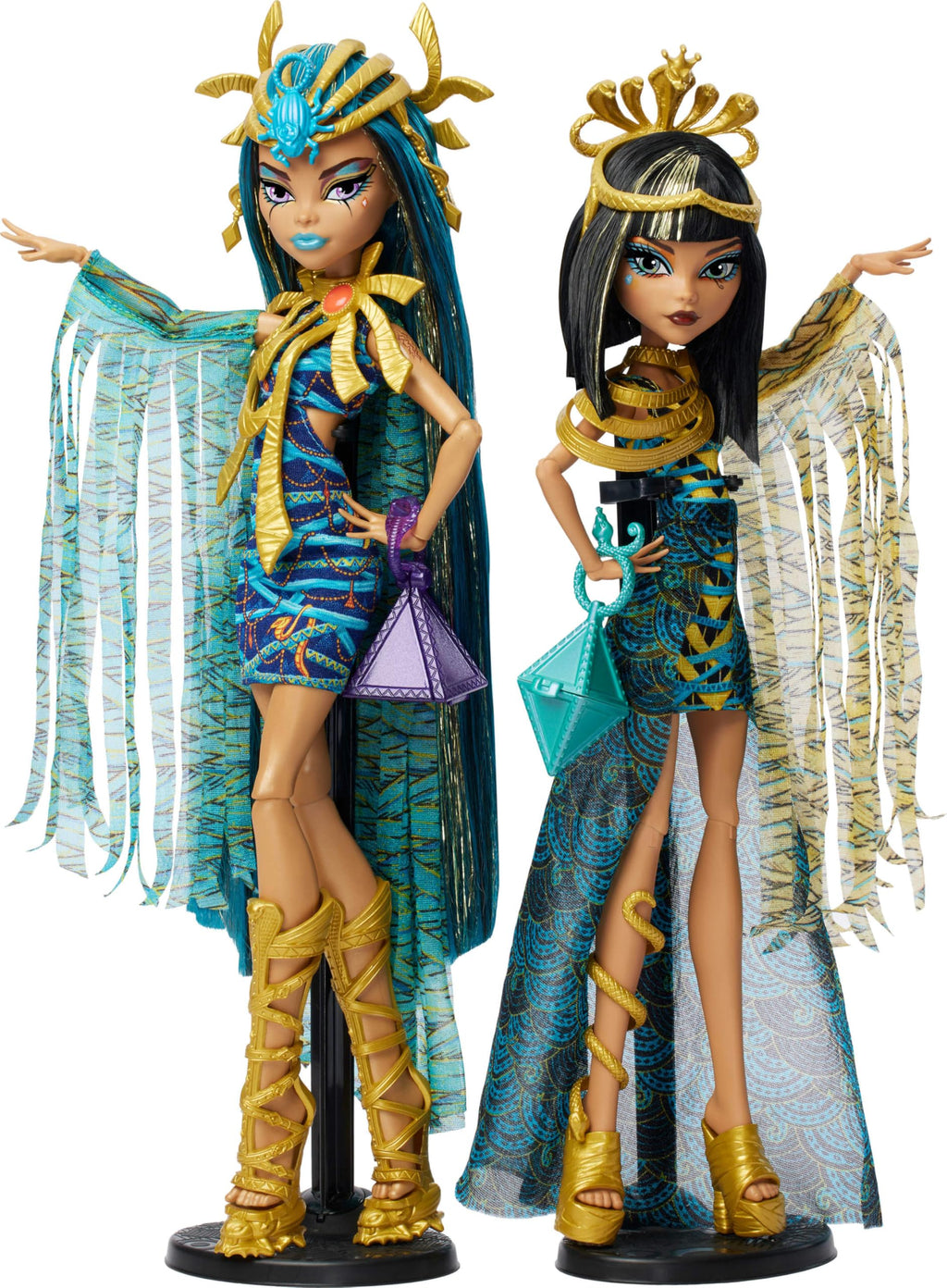 Fashion Doll Set 2-Pack with Golden Accessories & Clothes O236