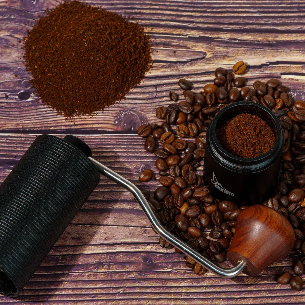 Manual Hand Crank Stainless Steel Conical Burr Coffee Grinder L21047