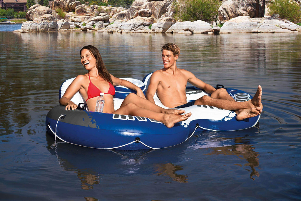 Inflatable 2-Person Floating Lake Lounge, 2-Pack T42008